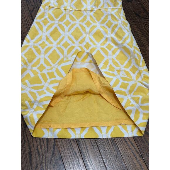 Lilly Pulitzer Women's Jacqueline Silk Shift Dress in Yellow Bamboo Print Size 0 - Picture 4 of 9
